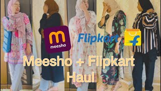 Meesho  Flipkart Haul😱 Modest fashion haul  Oversized dresses  Shirts  Sets [upl. by Callista]