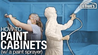 How To Paint Cabinets with a Paint Sprayer [upl. by Brindle]