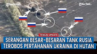 FULL Konvoi Tank Pengawal ke5 Buryatia Lakukan Serangan Mematikan ke Pasukan Ukraina di Hutan [upl. by Lacy]