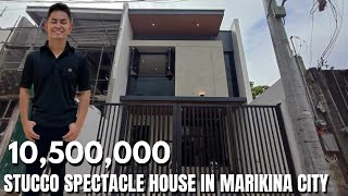 House Tour 47  Stucco Spectacle House in Marikina City [upl. by Giarc]