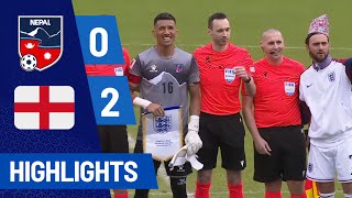 England C vs Nepal Football Match Highlights 2024 [upl. by Tlok]