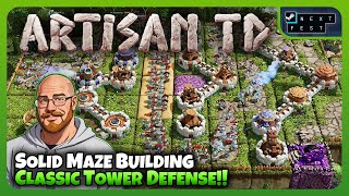 Classic Tower Defense With a Maze Building Twist  Artisan TD [upl. by Namhcan]