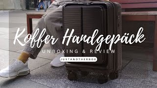 Stylisch Reisen Aoliwei Trolley Koffer Handgepäck  Unboxing amp Review des erweiterbaren Rollkoffers [upl. by Nnayrb]