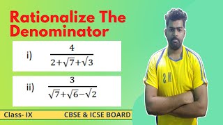 Rationalize the denominator  Denominator contains three terms  Number system  Class 9th RTDHOTS [upl. by Donica501]