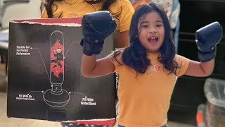 UNBOXING INFLATABLE PUNCHING BAG  THE HOUSEHOLD BEST  kids gift [upl. by Larisa]