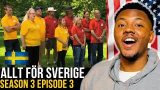 AMERICAN REACTS To Allt för Sverige Säsong 3 Ep 3  The Great Swedish Adventure [upl. by Azmuh578]