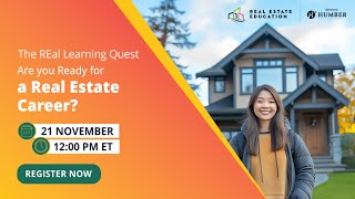 The REal Learning Quest Are you Ready for a Real Estate Career [upl. by Nauqe]