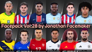 Facepack Vol28 by Jonathan Facemaker  PES 2021 amp Football Life 2025 [upl. by Delsman132]