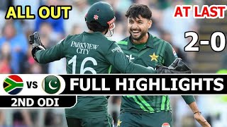 PAKISTAN VS SOUTH AFRICA  FULL HIGHLIGHTS  2ND ODI MATCH 2024  PAK VS SA [upl. by Almire]