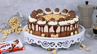 Kinder Bueno Cheesecake ohne Backen  Kuchen ohne Backen  No bake cake  Kühlschranktorten [upl. by Aerdnaxela]