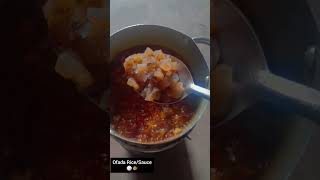 Ofada Rice and Sauce🍚🥘 food chef foryou [upl. by Hanny]