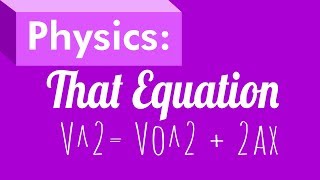 Physics That Equation finding final velocity without time [upl. by Ginni]