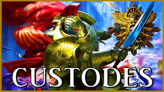 ADEPTUS CUSTODES  Auric Mortalis  Warhammer 40k Lore [upl. by Abibah221]