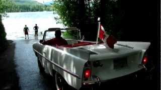 Amphibious Amphicar Convertible Shawnigan Lake Vancouver Island British Columbia Canada [upl. by Haldes]