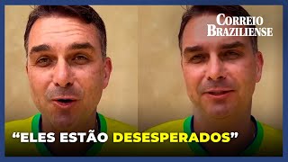 FLÁVIO BOLSONARO REPERCUTE VÍDEO DE FREIXO E DIZ QUE OPOSIÇÃO quotESTÁ DESESPERADAquot [upl. by Baram]