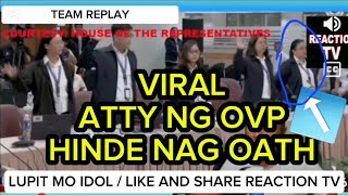 KAKAPASOK LANG SHARE NYO NA QUAD COM NA GULANTANG  OVP ATTY HINDE NAG TAKE NG OATH REACTION TV [upl. by Tenney]