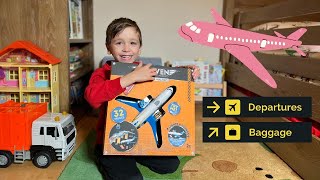 Super Fun Toy Airport Playset Openup Review and Play [upl. by Aicen]