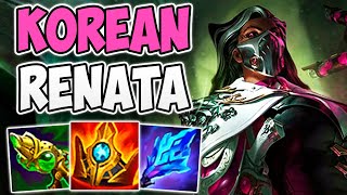 RENATA GLASC SUPPORT GAMEPLAY BY KOREAN CHALLENGER RANK 2  CHALLENGER RENATA SUPPORT  1212 [upl. by Inaflahk]