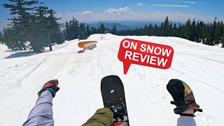 K2 AfterBlack Snowboard Review  On Snow [upl. by Richmal]