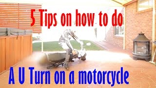 5 Tips on how to do a U TURN on a motorcycle [upl. by Razaile]