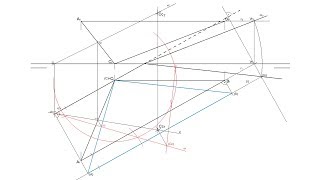 Circuncentro de un plano triangular en Sistema Diédrico [upl. by Anilam]