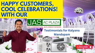 Marriage Hall Manager Shares Testimonial JAS AC PLAZA’s HighQuality AC Solutions [upl. by Salesin309]