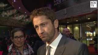 Gerard Butler Interview Olympus Has Fallen European Premiere [upl. by Ecraep87]