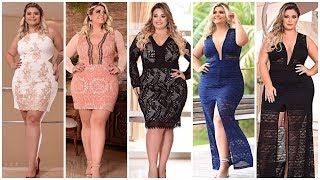 VESTIDOS DE FIESTAS PARA GORDITAS 2019  VESTIDOS DE NOCHE  MODA PLUS SIZE [upl. by Einohtna308]