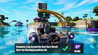 Complete a Lap Around the Boat Race Circuit After the Starting Countdown  Fortnite No Sweat Summer [upl. by Detta]