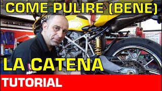 COME PULIRE BENE LA CATENA della MOTO La guida definitiva [upl. by Atiuqihc]