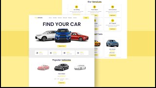 Create A Responsive Car Selling Website Design Using HTML  CSS  JavaScript  Step By Step [upl. by Oralle]