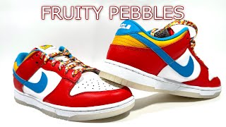 2022 Nike Dunk Low Lebron James Fruity Pebbles Review [upl. by Mills]