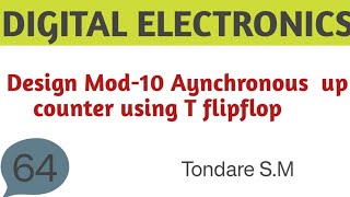 digitalelectronics  Design Mod10 Asynchronous counter using jk flipflop counter design [upl. by Niai]