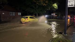 Road floods near York Hospital [upl. by Lirbij38]