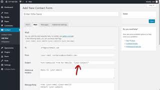 Contact Form 7 email Settings [upl. by Ahsi]