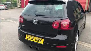 Golf R32 Milltek Exhaust Sound  Resonated VS NON Resonated [upl. by Orv415]