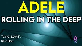 Adele  Rolling In The Deep  Karaoke Instrumental  Lower [upl. by Arakihc99]