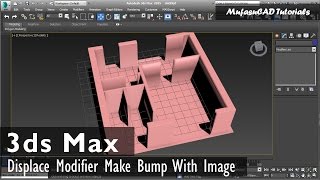 3ds Max Displace Modifier Make Bump With Image [upl. by Ssitnerp]