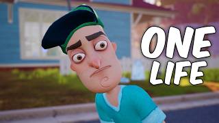 Hello Neighbor but if I Die I Restart One Life [upl. by Byrn]