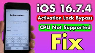 iOS 1674 iCloud Bypass CPU Not Supported fix By EFT Pro  007 Ramdisk [upl. by Ladnik]