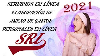 ANEXO DE GASTOS PERSONALES EN LÍNEA  SRI 2021 [upl. by Enilorac734]