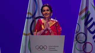 Mrs Nita M Ambanis Dream Fulfilled 141st IOC Session nitamukeshambaniculturalcentre [upl. by Ogdon]