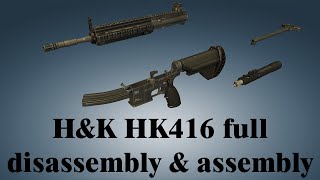 HampK HK416 full disassembly amp assembly [upl. by Lyford861]