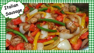 Italian Sausage Onions and Peppers Stir Fry Recipe [upl. by Werda]