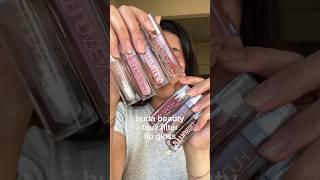 Swatching the new huda beauty faux filter lip gloss hudabeauty makeup lipgloss beauty [upl. by Kir]