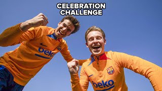 FC Barcelona goal celebration challenge [upl. by Caddric990]