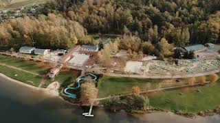 Überflug Erholungsgebiet Stausee Oberwald in Callenberg Sachsen  Ausflugsziel [upl. by Jez]