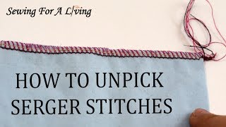 How to unpick serger stitches [upl. by Yrrum]