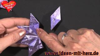 Ideen mit Herz  Origami Stern  Zierstern [upl. by Veno]