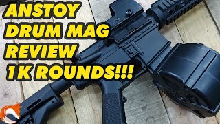 REVIEW Drum Mag M4A1V8 Gel Blaster Anstoy OMG [upl. by Batsheva]